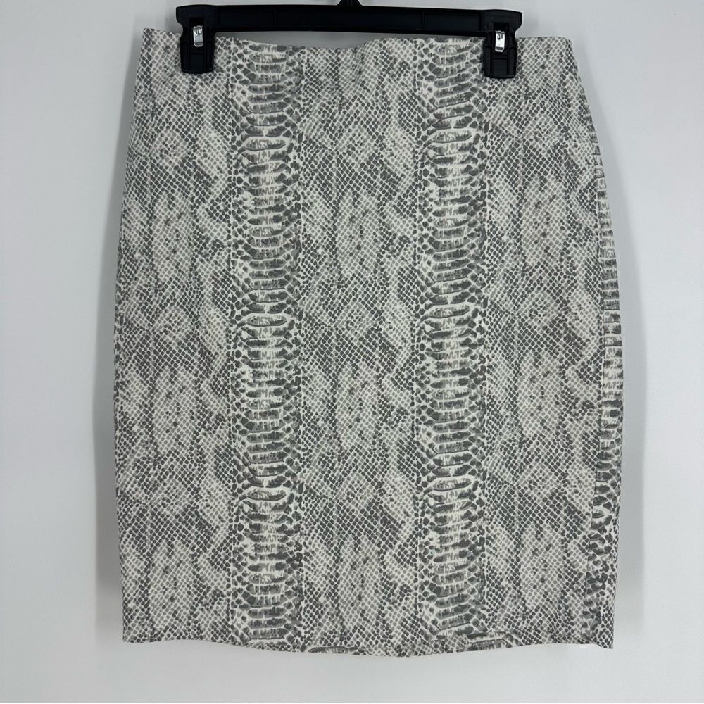 ANN TAYLOR Animal Snakeskin Print Pencil Skirt Office Career Sz 6 Petite